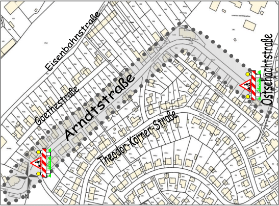 Straßensanierung Skizze