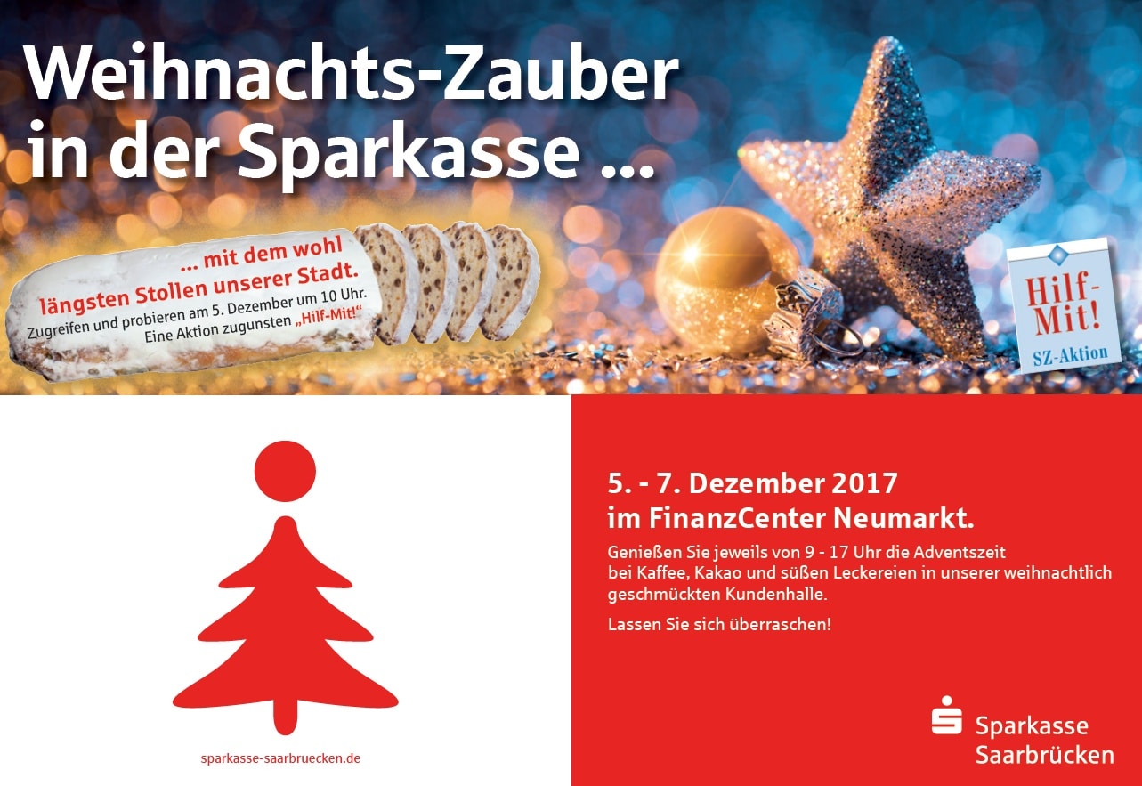 Weihnachtszauber in der Sparkasse