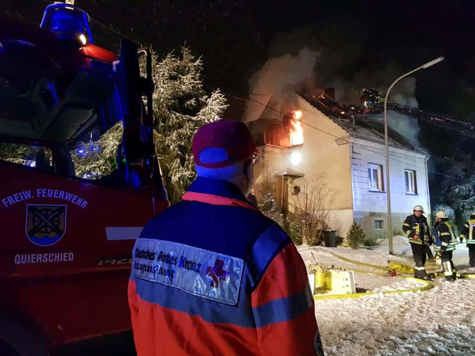 Brand Einfamilienhaus Göttelborn, BIld: DRK LV Saarland Pressestelle