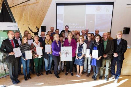 Übergabe der Auszeichnungen "nachhaltiges Reiseziel" an das Reiseland Saarland, die Tourismus Zentrale Saarland | Bild: Rich Serra