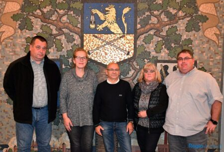 Die Vertreter des Vereins, v.l.n.r.: Jörn Walter, Daniela Schmidt-Keskin, Heinz Engelfried, Vroni Längler, Rudi Klein