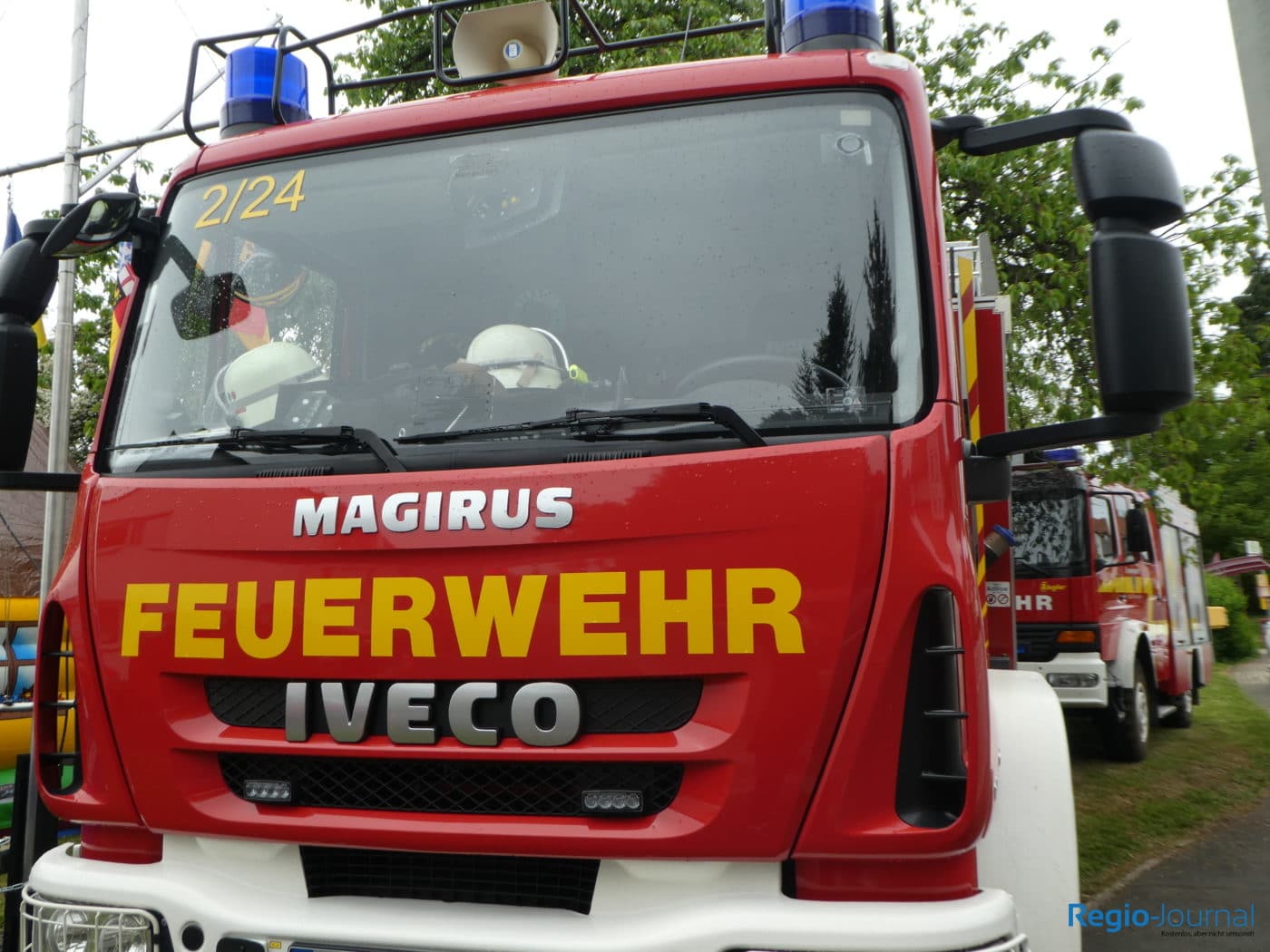Ein Löschfahrzeug der Feuerwehr Friedrichsthal