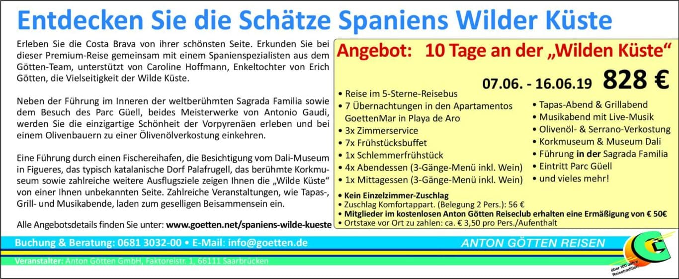 Mit Anton Götten an die Wilde Küste: Direkt zum Angebot (Bild anklicken)