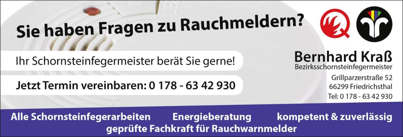 Rauchmelder retten Leben! Sprechen Sie mit Ihrem Schornsteinfeger