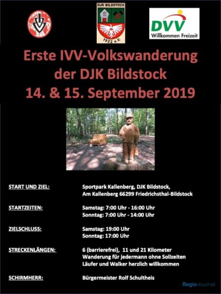 Plakat IVV Wanderung DJK BIldstock