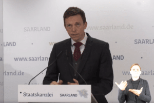 Tobias Hans beim Pressestatement am 19.01.2021