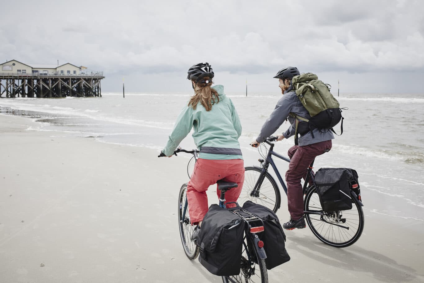 Radfahren am Strand von St. Peter Ording